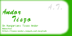 andor tiszo business card